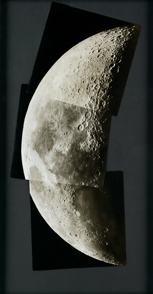 (LUNAR COLLAGE) A contemporary sequence of 10 photographic assemblages, each work depicting a separate section of the Moon.